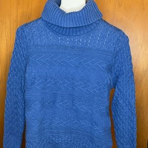 Blue turtle neck heavy sweater